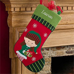 Personalized Kids Christmas Stockings - Santa's Helper - 12472