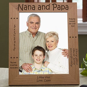 Personalized Grandparents Wood Picture Frame - 1248