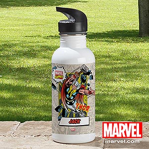 Personalized Marvel Comics Water Bottle - Wolverine, Spiderman, Iron Man - 12488