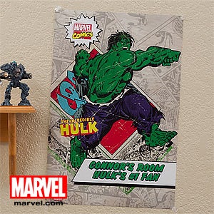 Personalized Marvel Comics Superhero Posters - Wolverine, Iron Man, Spiderman, Hulk - 12497