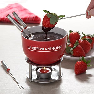 Personalized Fondue Set - Warm Hearts - 12524