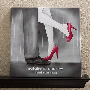Personalized Canvas Art - Head Over Heels - 12526