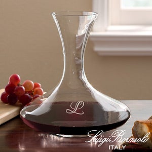 Personalized Captains Wine Decanter with Engraved Monogram - Luigi Bormioli - 12561