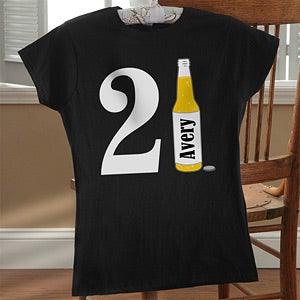 Personalized 21st Birthday Apparel - 21st Birthday Beer - 12586