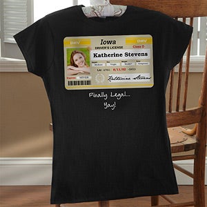 Personalized Birthday Apparel - Driver's License - 12587