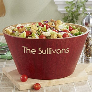 Personalized Bamboo Serving Bowls - 12594