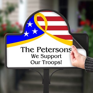 Personalized Yard Stakes - Support Our Troops - 12612