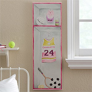 Girls Personalized Sports Jersey Canvas Artwork - 12623