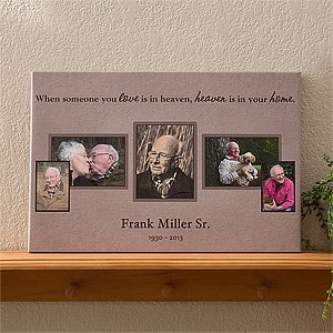Personalized Memorial Photo Collage Canvas Print - Wonderful Life - 12637
