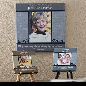Personalized Memorial Photo Canvas Art - In God's Hands - 12647