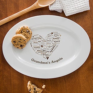 Personalized Serving Platters - Her Heart of Love - 12660
