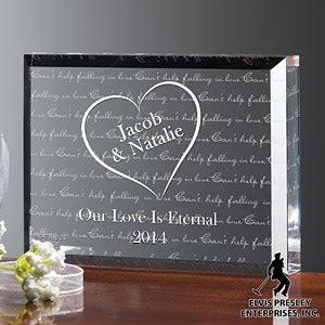 Personalized Elvis Presley Keepsake - Can't Help Falling In Love - 12672