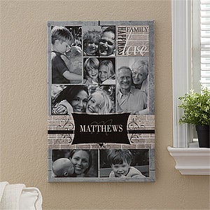 Personalized Photo Collage Canvas Art - Family Memories - 12738