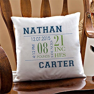 Personalized Baby Birth Pillows for Boys - 12787