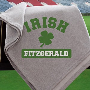 Personalized Irish Pride Shamrock Blanket - 12808