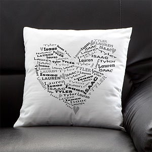 Personalized Keepsake Throw Pillows - Her Heart Of Love - 12878