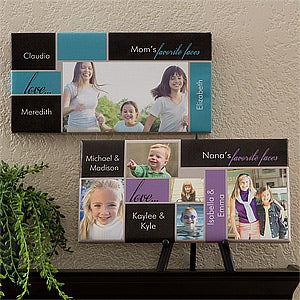 Personalized Photo Collage Canvas Art - Favorite Faces - 12887