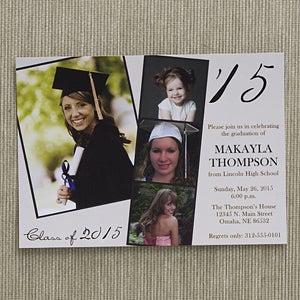 Personalized Photo Graduation Party Invitations - Refined Graduate - 12947