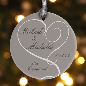 personalized engagement christmas ornaments wedding gifts personalized engagement christmas ornaments wedding gifts