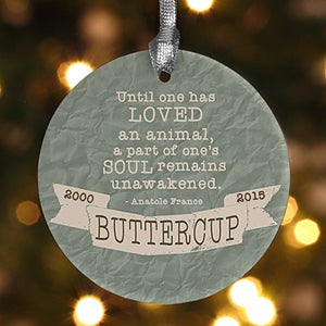 Personalized Pet Memorial Ornament - Love Of A Pet - 13341