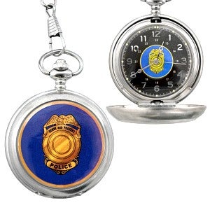 Personalized Color Heroes Pocket Watch - Police