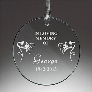 SunCatcher Memorial Glass Personalized Ornament - 1389