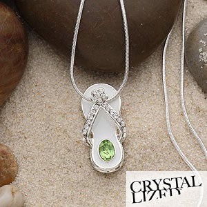 Personalized Swarovski Birthstone Flip Flop Necklace or Pendant - 1431D
