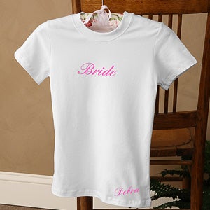 Personalized Ladies Fitted T Shirt - Bridal Party Designs - 1475