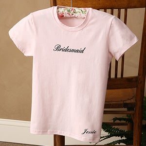 Personalized Ladies Fitted T Shirt - Bridal Party Designs - 1475