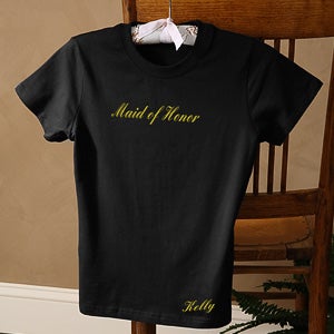 Personalized Ladies Fitted T Shirt - Bridal Party Designs - 1475