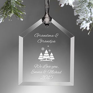 personalized glass house christmas ornament create your personalized glass house christmas ornament create your
