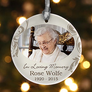personalized photo memorial christmas ornament in loving personalized photo memorial christmas ornament in loving