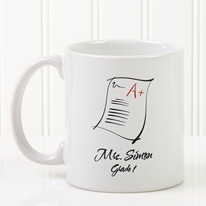 Personalized Teacher Ceramic Coffee Mug - Making The Grade - 1529