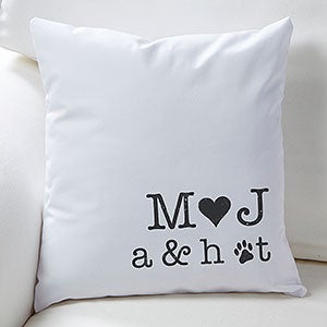 Personalized Decorative Throw Pillows - Family Initials - Ladies Gifts