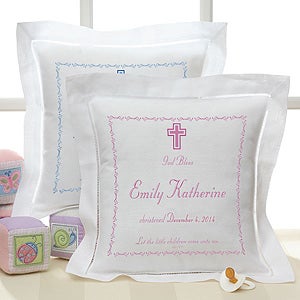 Personalized Christening Heirloom Pillow - 1672