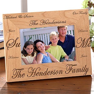 Personalized Wood Picture Frame - Family Traditions - 1689