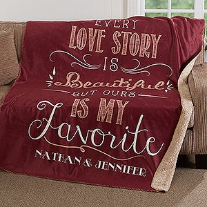 Love Story Personalized Blanket