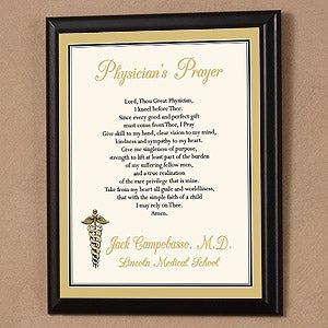 Personalized Physician's Prayer Wall Plaque - 1720