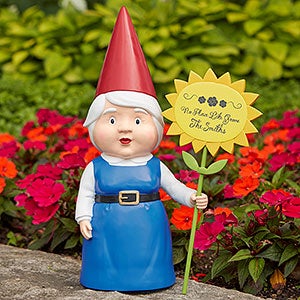 personalized female garden gnome outdoor christmas doormats