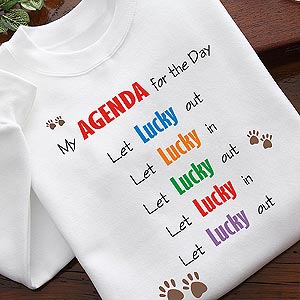 Personalized Pet Agenda Custom T Shirt