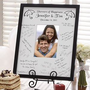 Personalized Wedding Signature Mat Frame - Showers of Happiness - 2057