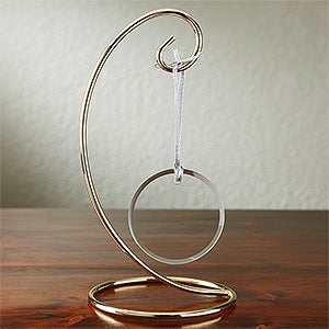 Curved Brass Christmas Ornament Display Stand - 2061