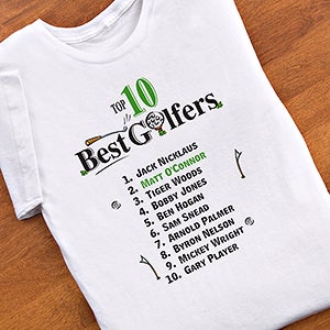 Personalized Top Ten Golfers Shirts and Accessories - 2120