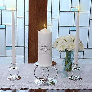 Second Marriage Personalized Unity Candle Set - 2153