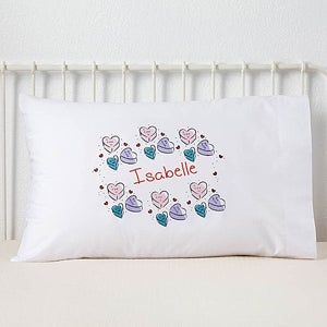 Personalized Kids Pillowcases - Conversation Hearts - 2274