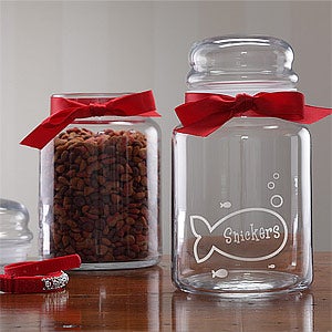Personalized Good Kitty Treat Jar For Cats - 2379