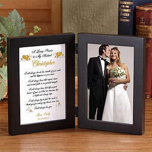 Personalized Wedding Bi-Fold Picture Frames - Loving Promise Poem - 2389