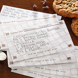 Personalized Wood Recipe Box - Recipe for a Happy Household - 2414