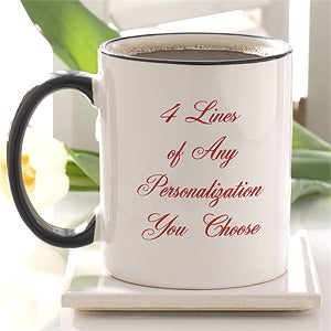 Personalized Ceramic and Travel Mugs - Printed With Your Message - 2514