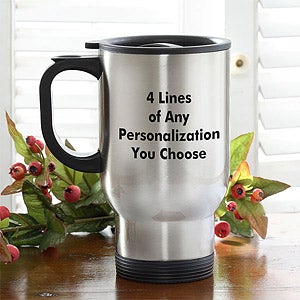 Personalized Ceramic and Travel Mugs - Printed With Your Message - 2514